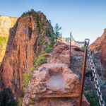On the trail headed to Angels Landing in Zion National Park