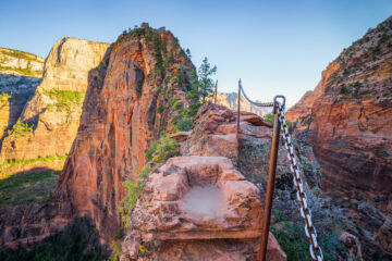 On the trail headed to Angels Landing in Zion National Park