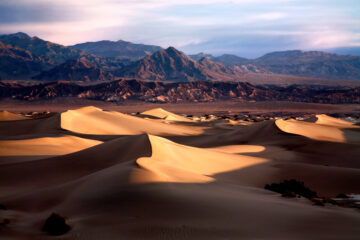 Vista across the landscape of Death Valley National Park.