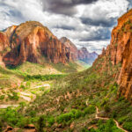 View of the landscape at Zion National Park