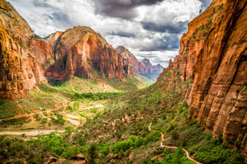 View of the landscape at Zion National Park