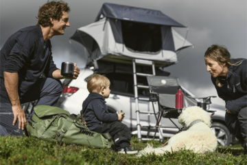 Family enjoying car camping with their Thule Tepui Explorer Kukenam tent.